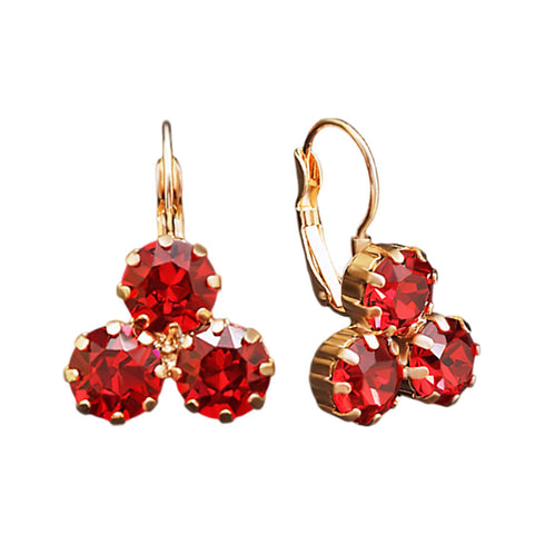 Auskarai "Kristalo Ponios II (Skarlatina)" su Swarovski™ kristalais